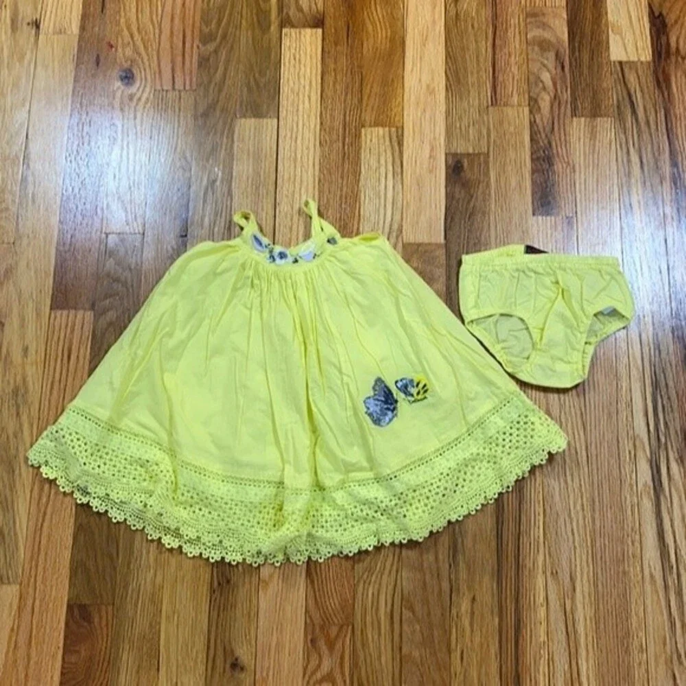 Catimini Yellow Shift Dress Size 2
